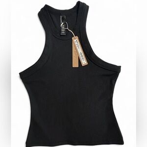 SKIMS Black Ribbed Bodysuit